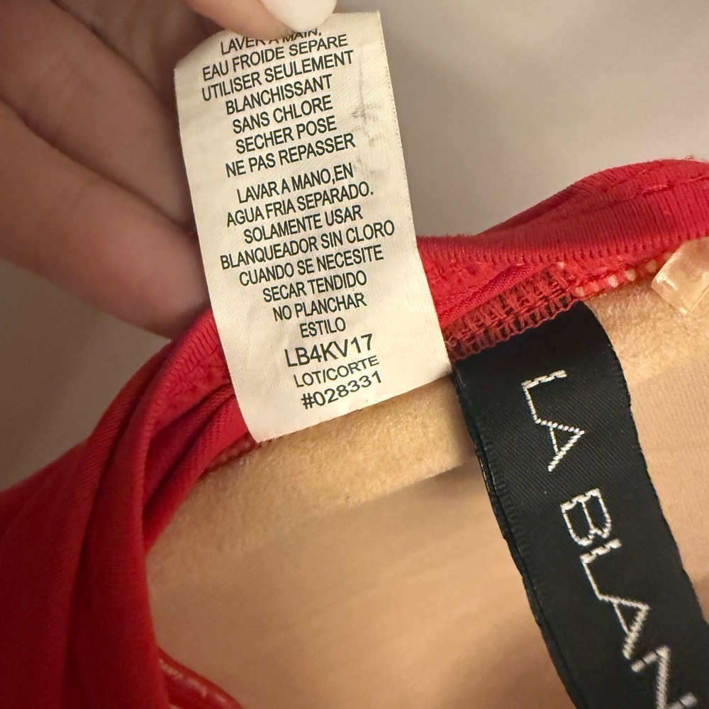 Red Ruched Tankini Top. - Picture 6 of 6